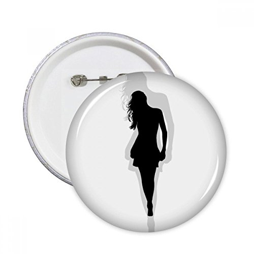Pins Badge Bouton Hot Walk Belle Femme Décoration Textile Multicolore