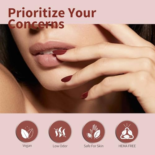 Image of CANNI Red Gel Nail Polish, 1Pcs Red Gel Polish Color Nail Polish High Gloss Soak Off U V Nail Manicure Salon DIY
