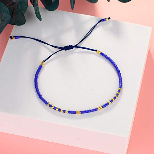Image of C.QUAN CHI Handmade Friendship Beaded Bracelet Adjustable Colorful Miyuki Beads Bracelet
