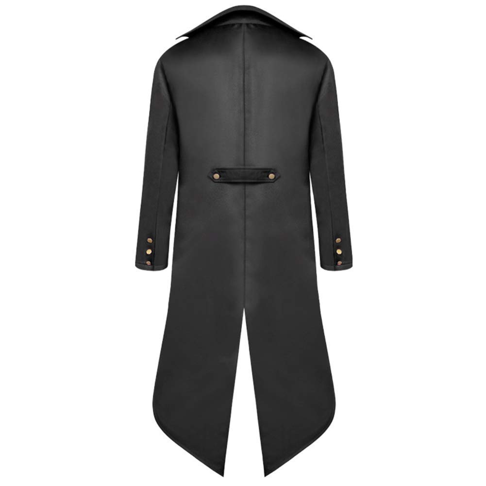FYMNSI Manteau gothique Steampunk pour homme - Veste vintage victorienne - Uniforme - Long smoking - Pour carnaval, Halloween, fête, cosplay