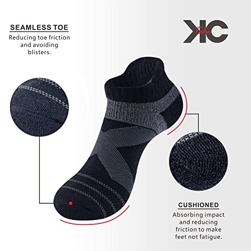 Image of Athletic Ankle Socks for Men & Women, Cushioned Compression Arch Support Socks For Running, Golf & Sports (4 Pairs)