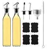 HAOYULUO 2 Stück Ölflasche mit Ausgießer, 500 ml Ölflasche, Olivenöl...