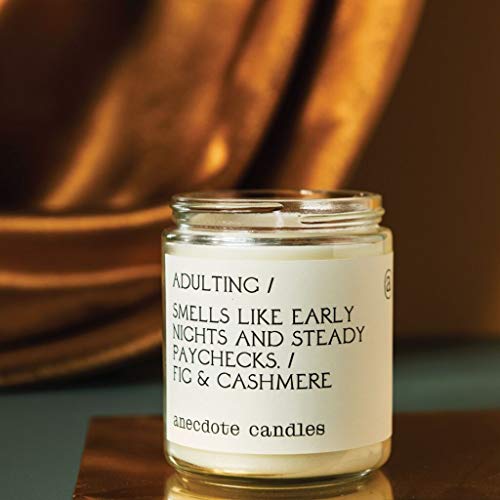 Anecdote Candles – Adulting Glass Jar Candle – Fig And Cashmere – Coconut Soy Wax – Non Toxic Scented Candle – Made In Usa – Luxury Candles For Home – 7.8 Ounces #TOP1