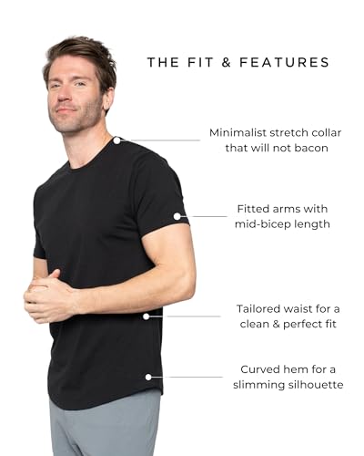 WYR Wear Men’s Curve Crew – Fitted Short Sleeve T-Shirt with Curved Hem, Egyptian Cotton Tee Shirts for Men, Short Sleeve Tee4