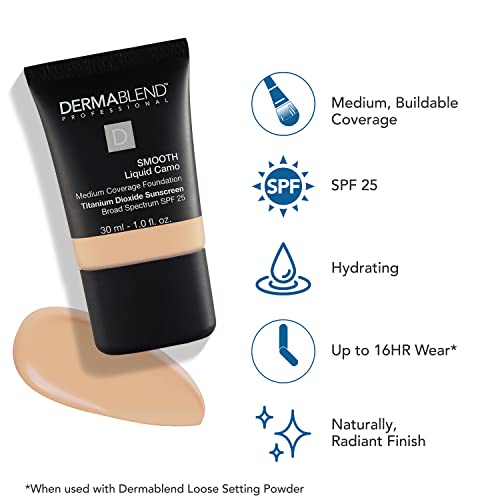 Dermablend Smooth Liquid Camo Foundation For Dry Skin With Spf 25, 1 Fl. Oz. #TOP2