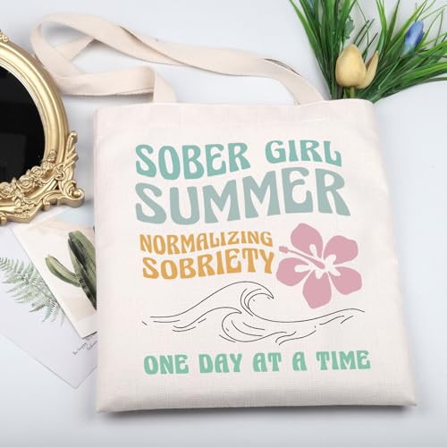 Bolso tipo tote KUIYAI SoberGirl para verano, regalo para recuperación de adicción al alcohol o drogas, Club Sobriedad miniatura 3