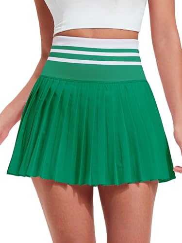 Airfree Pleated Tennis Skirts for Women High Waisted Golf Skort Skirt with Short Athletic Workout Skorts with Pockets