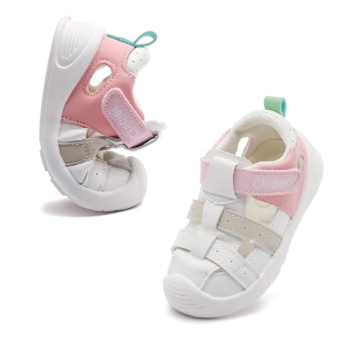 Toddler Sandals Soft PU Leather Closed Wide toe Casual Comfortable Summer Shoes for Baby Boys Girls Breathable Non-slip Little Kids Walking Shoes4