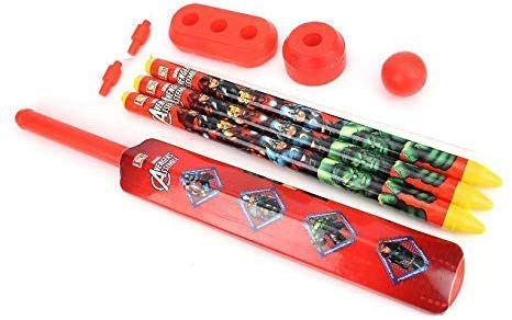 Image of KIDIVO Plastic Cricket Set with Stump and Ball Playing Set for 2-5 Year Kids(Size:- Big, Multicolor) (Avengers)