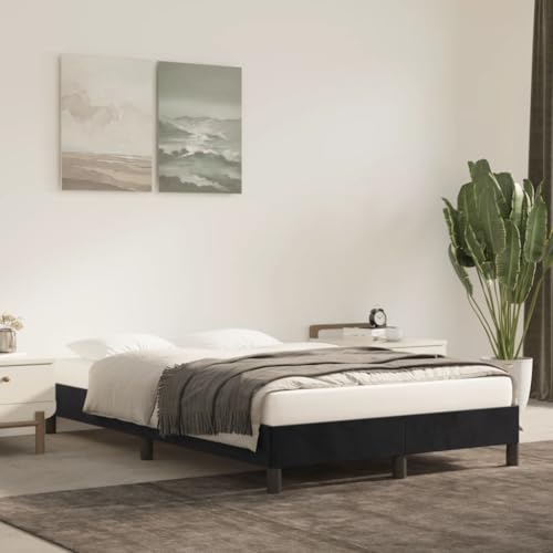 Vidaxl Giroletto Senza Materasso Nero 120X190 Cm Velluto - 2