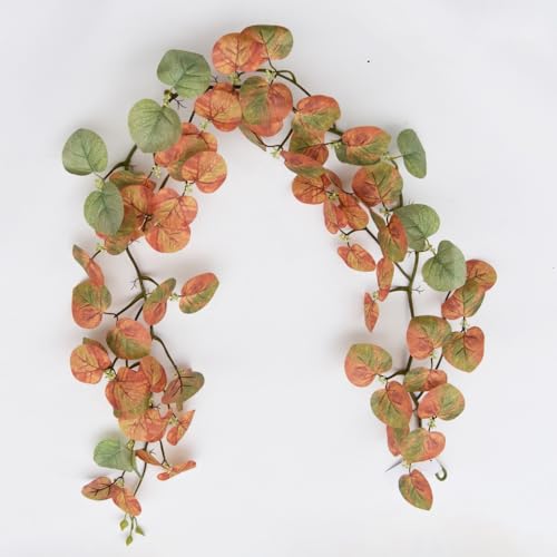 IPLNTS 3 Packs Artificial Eucalyptus Wreaths Autumn Fake Eucalyptus Greenery Vines are Suitable Hanging Plants Greenery Decoration for Dining Tables Fireplaces Wedding Parties and Garden Home Decor