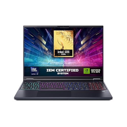 Acer Predator Helios Neo 16 AI PHN16-73-91XB Notebook Gaming, NVIDIA GeForce RTX 5070 8 GB GDDR7, Intel Core Ultra 9 275HX, RAM 32 GB DDR5, 1 TB SSD, Display 16" WQXGA 240 Hz DDS, Windows 11 Home
