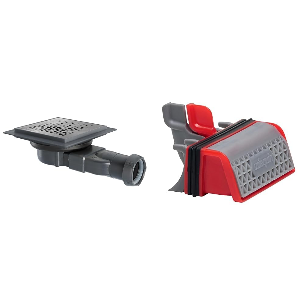 Wirquin Lot de 2 : 1 bonde de Douche à l'italienne Venisio Compact + 1 Membrane Slim+ avec Filtre à Cheveux