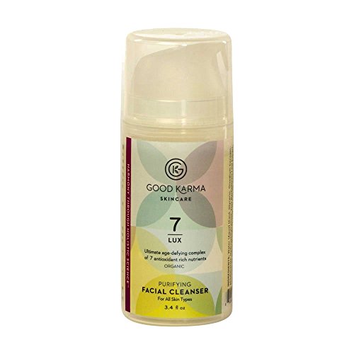 Face wash - Lux 7 Organic Facial Cleanser by Good Karma Skincare for All Skin Types - Dry, Oily, Sensitive & Combination, Gluten Free, Vegan Face wash - Lux 7 Organic Facial Cleanser by Good Karma Skincare for All Skin Types - Dry, Oily, Sensitive & Combination, Gluten Free, Vegan