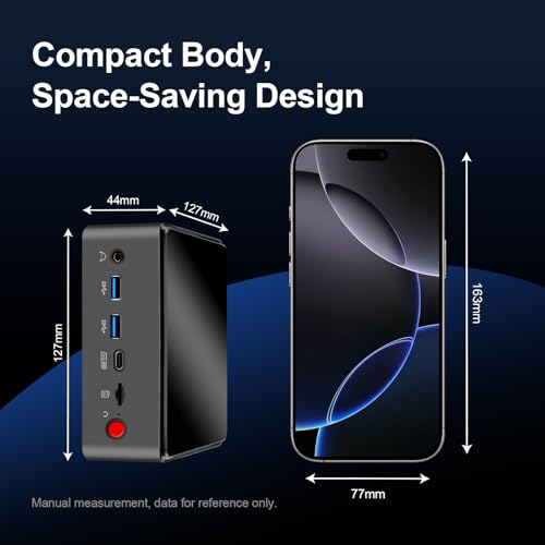 LIMYEE Mini PC Window 11, 16GB DDR5 512GB M.2 SSD Portable Computer, Multi-Port, Support Four Displays Synchronous Asynchronous Display. Pre-Installed Windows 11 Pro Suitable Office/Home by LIMYEE - Used condition - Image 6
