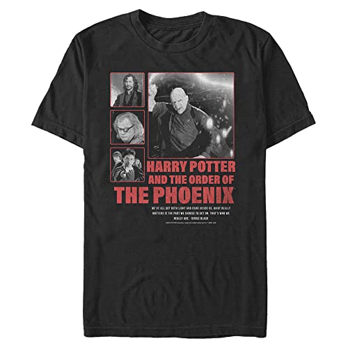 T-shirt Harry Potter Ordre du Phénix pour homme en coton noir