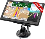 GPS Navigator for Car, Latest 2025 Map, Truck GPS 9 inch Touch Screen, Real Voice Spoken Turn-by-Turn Direction Reminding, Speed and Red Light Warning