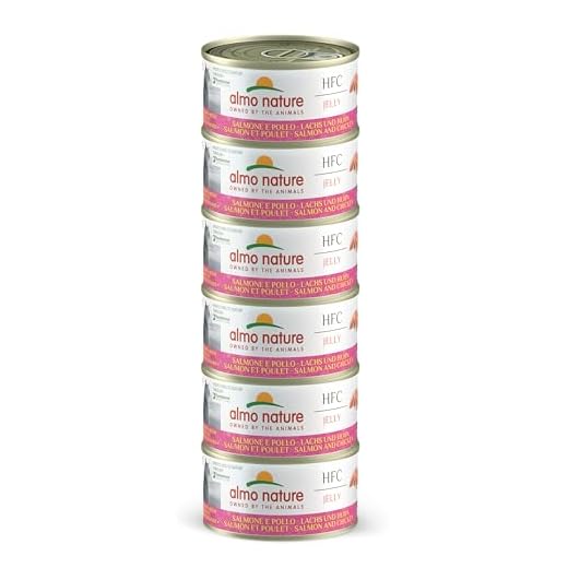 almo nature Megapack Katzenfutter nass - Lachs und Huhn - 6er Pack (6x70g)