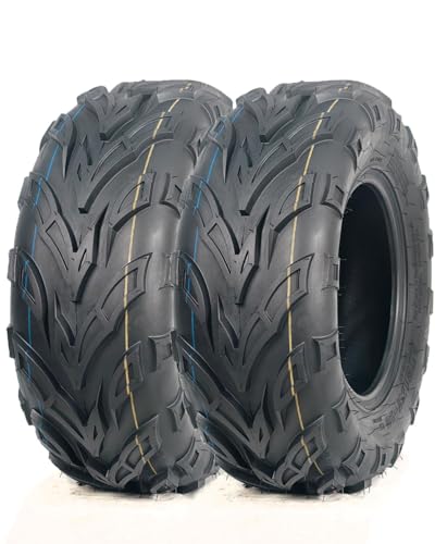 Garvee Pneus ATV tout-terrain - Lot de 2, 21x7-10, tubeless, 4 plis, montage avant, bande renforcée, quad/buggy/kart/UTV, sable/sentier/boue, AT21X7-10
