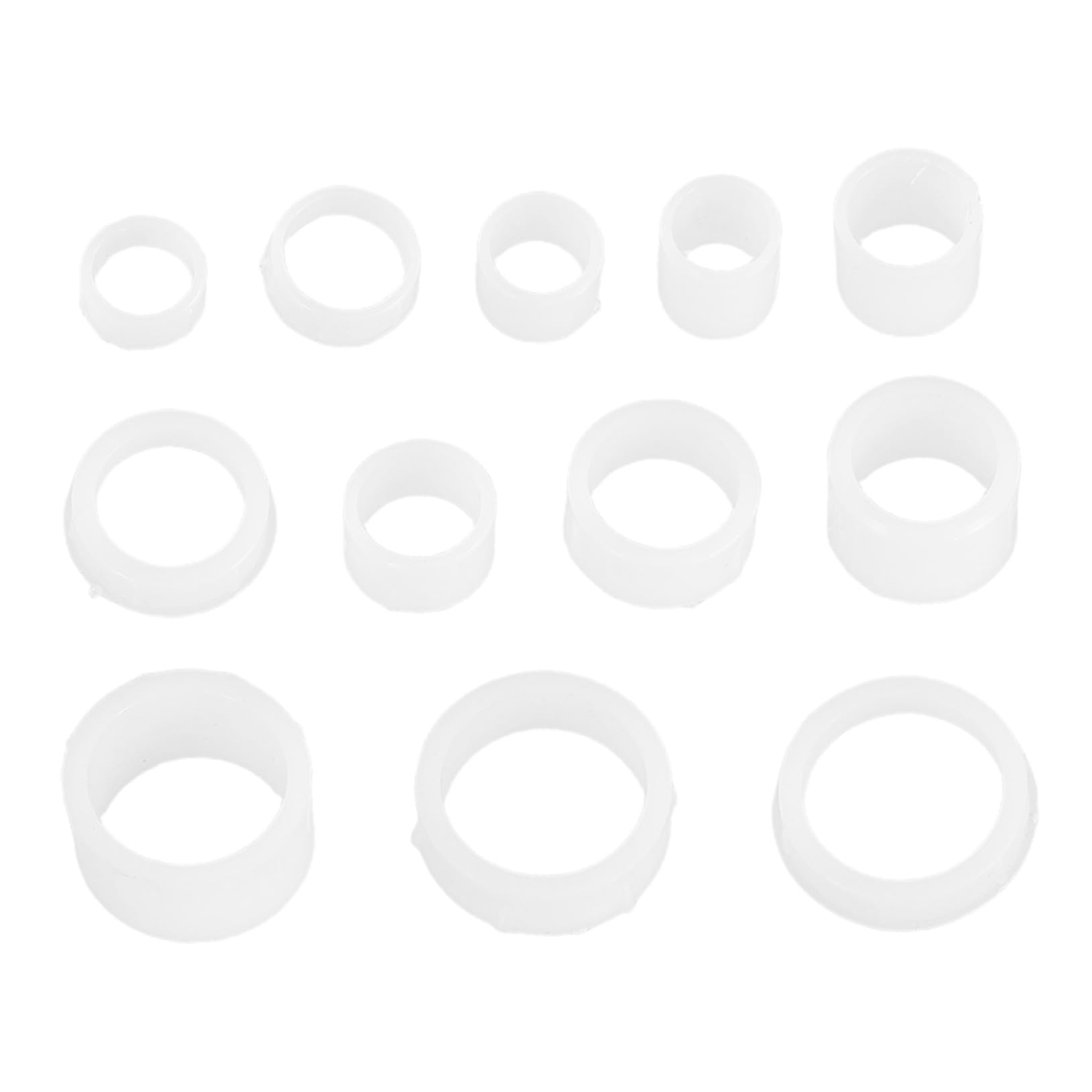 Cabilock 12 Pcs Grinding Wheel Reducing Sleeve Bench Grinder Bushing Adapters Reducing Adapters for Grinders Wheel Reducing Bushings for Grinding Wheels Grinder Adapter Plastic White