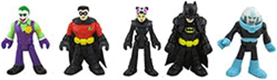 Imaginext Replacement Figures Batcave - GMP48 ~ DC Superfriends Super Surround Bat Cave ~ Includes Batman, Robin, Joker, Catwoman and Mr. Freeze