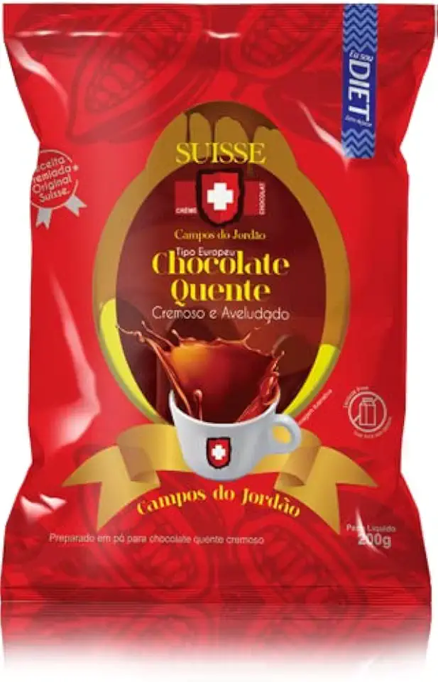 Chocolate Quente Cremoso tipo Europeu 200g - DIET - Suisse Chocolat