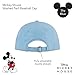 Concept One Disney Mickey Mouse Baseball Hat, Washed Twill Cotton Adjustable Dad Cap, Sky Blue, One Size
