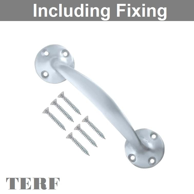TERF® Heavy Duty Traditional Vintage Style Bow Door Pull Handle Aluminium 150mm (6 inch) Including Fixing Screw for Kitchen Cupboard Cabinet Drawer Door Pull Handle - Image 2