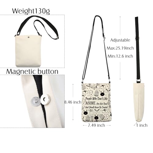 Anime Crossbody Bag People Who Don't Like Anime Are Not Real And Should Never Be Trusted Bakery Gift For Baking Crossbody Bag2