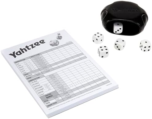 Hasbro Gaming Yahtzee Game, Fast-Playing Dice Games for Kids, Teens, and Adults, Strategy Games, Family Games for Kids, 2 or More Players, Ages 8 and Up - 4