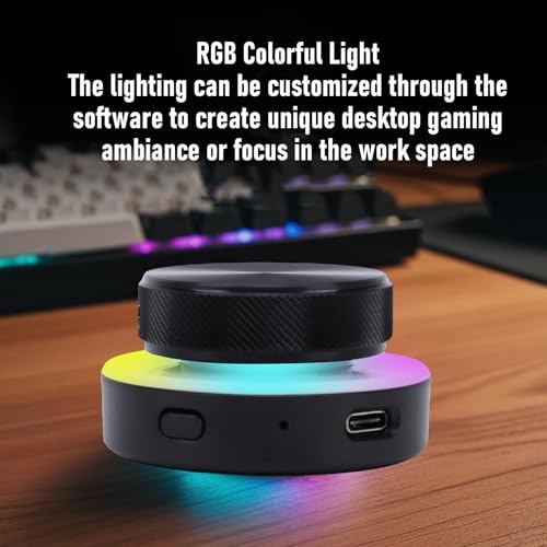 Control de Volumen para Evitar Clics Innecesarios con Perilla Bluetooth y USB C 7