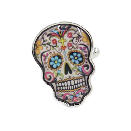 Day of The Dead Dia de Los Muertos Hispanic Death Skull Cufflinks Cuff Links