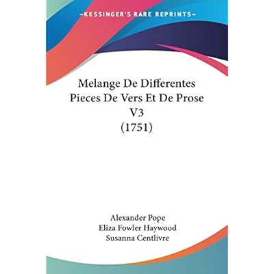 Melange De Differentes Pieces De Vers Et De Prose V3