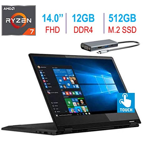 Lenovo Flex 14-inch 2-in-1 Touchscreen FHD IPS Laptop PC, AMD Ryzen 7 2.3GHz