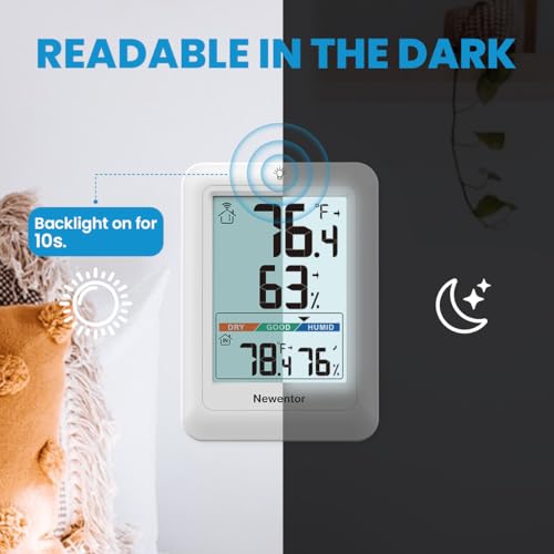 Image of Newentor Indoor Outdoor Thermometer Wireless with 24H /48H /ALL-TIME High Low