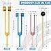 Tuning Fork Set (128Hz, 256Hz, 512Hz) of 3, Weighted & Unweighted Aluminum Forks with Reflex Hammer and Storage Bag for Chakra/Healing/Sound Therapy Instruments/Yoga/Meditation Accessories(Color)