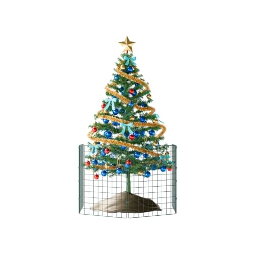 Present Protector Xmas Tree Fence Pet Guard Christmas Tree Protector from Dogs Pet-Safe Barrier to Protect Christmas Decorations 75m High x 50cm Wide 2 Panels