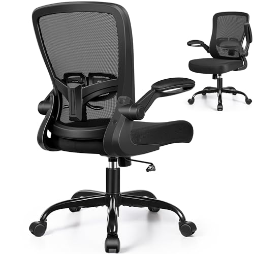 HeroSet Office Chair with 90° Flip-Up Armrests, Silent...