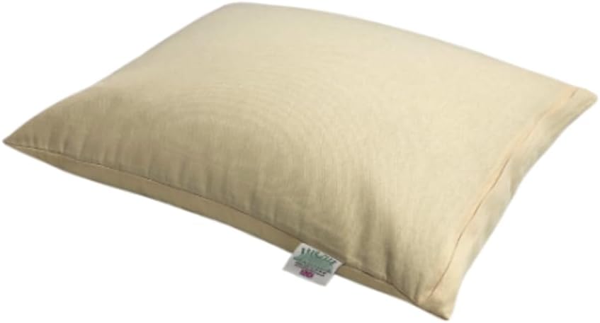 Buckwheat Hull Pillow – Small Size (51×46×12 cm) | Adjustable Loft | 100% Cotton Zip Cover | Natural, Breathable Support