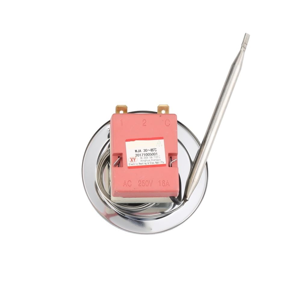 Kompatibel for 30–85 °C, NC, 2-polig, verstellbarer Knopf, Temperaturregler, Kapillar-Thermostatschalter for Ofen-Warmwasserbereiter