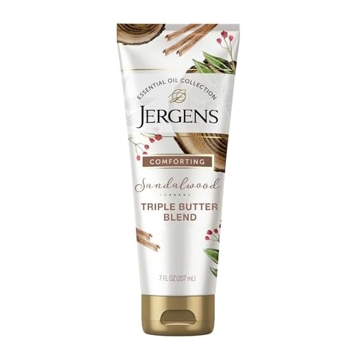 Jergens Vanilla Sandalwood Body Butter Lotion, Moisturizer Infused with Vanilla and Sandalwood Essential Oil, For All Skin Types, 7 Fluid oz