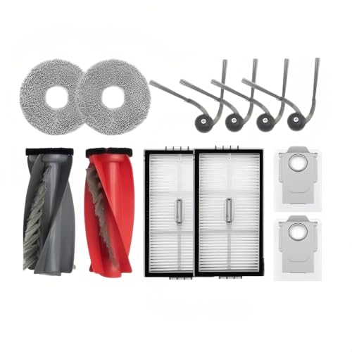 Roborock P20 Ultra / P20 Plus �Ή� �����p�[�c�L�b�g�A���C���u���V×1�E�t�B���^�[×2�E�T�C�h�u���V×4�E���b�v�N���X×2�E�_�X�g�o�b�O×2�E�h���C�o�[�t��