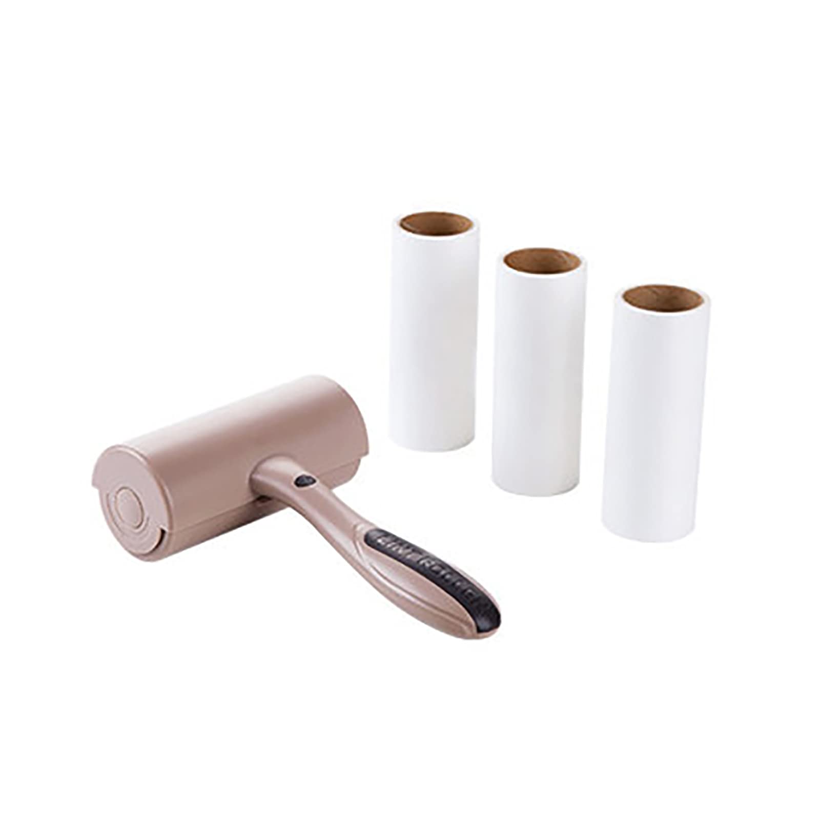 Brosse anti-peluches avec housse de protection rose et kit de 4 rouleaux adhésifs
