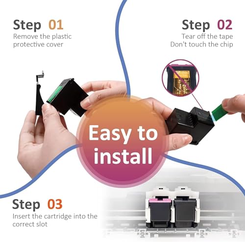 Image of ColoWorld Ink Cartridge Replacement for HP 61 Ink Cartridge Combo Pack Fit for Envy 4500 4502 5530 DeskJet 2512 1512 2542 2540 2544 3000 3052a OfficeJet 4630 Printer (1 Black,1 Color)