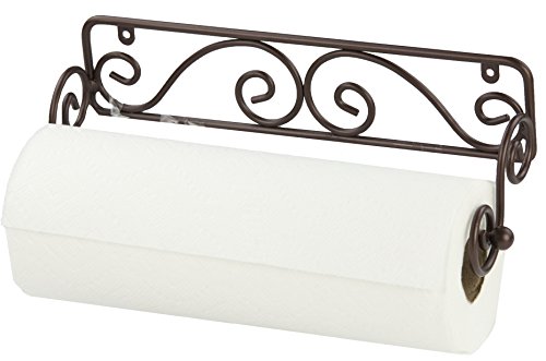 Home Basics Bronze Wall Mounted Paper Towel Holder #TOP30