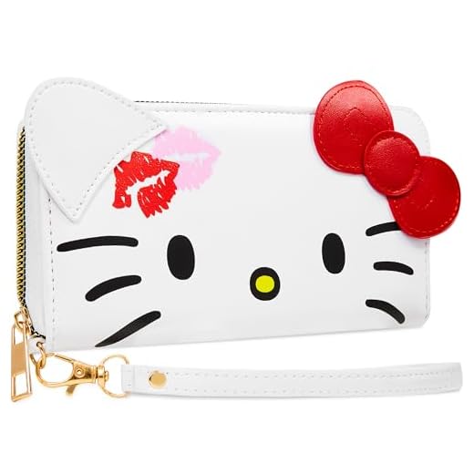 Hello Kitty Cartera con Cremallera para Mujer, Ranura para Tarjetas - Regalos Mujeres