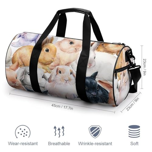Duffel bag lapins mignons 45cm résistant pour la randonnée - 2
