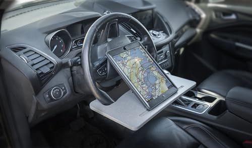 Image of AutoExec Wheelmate Car Desk Tray, Grey