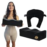 Brazilian BBL Pillow After Surgery - Combo of Butt Lift Pillow- Back Support - Extra Support Cushion Post-Op Sitting -Cover Drawstring Bag - Comfortable & Easy to Carry for Home Car Airplane
