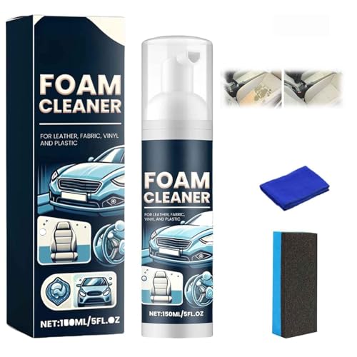 Car Interior Foam Cleaner,Leather Seat Cleaners for Cars Interior,Powerful Bubble Cleaner Spray,Suitable for Car House and Kitch